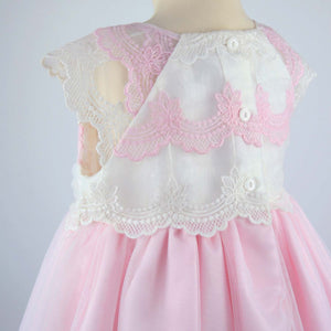 Rebecca - Pink and Ivory Lace Dress