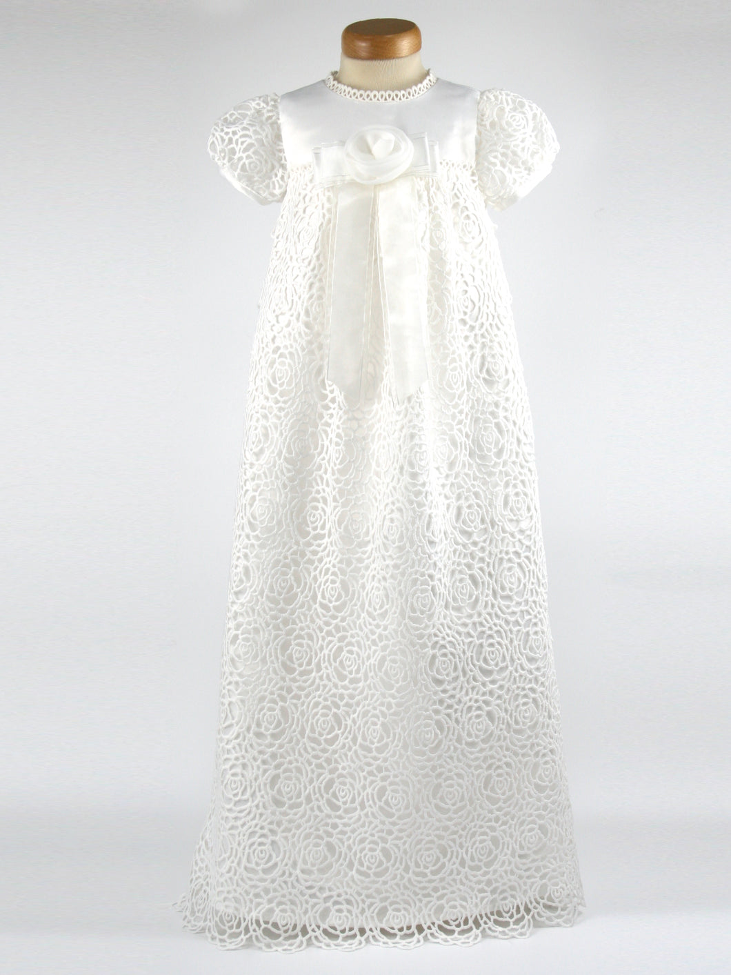 Girls Ivory Lace Christening Dress – Elegant Baby Baptism & Naming Ceremony Gown