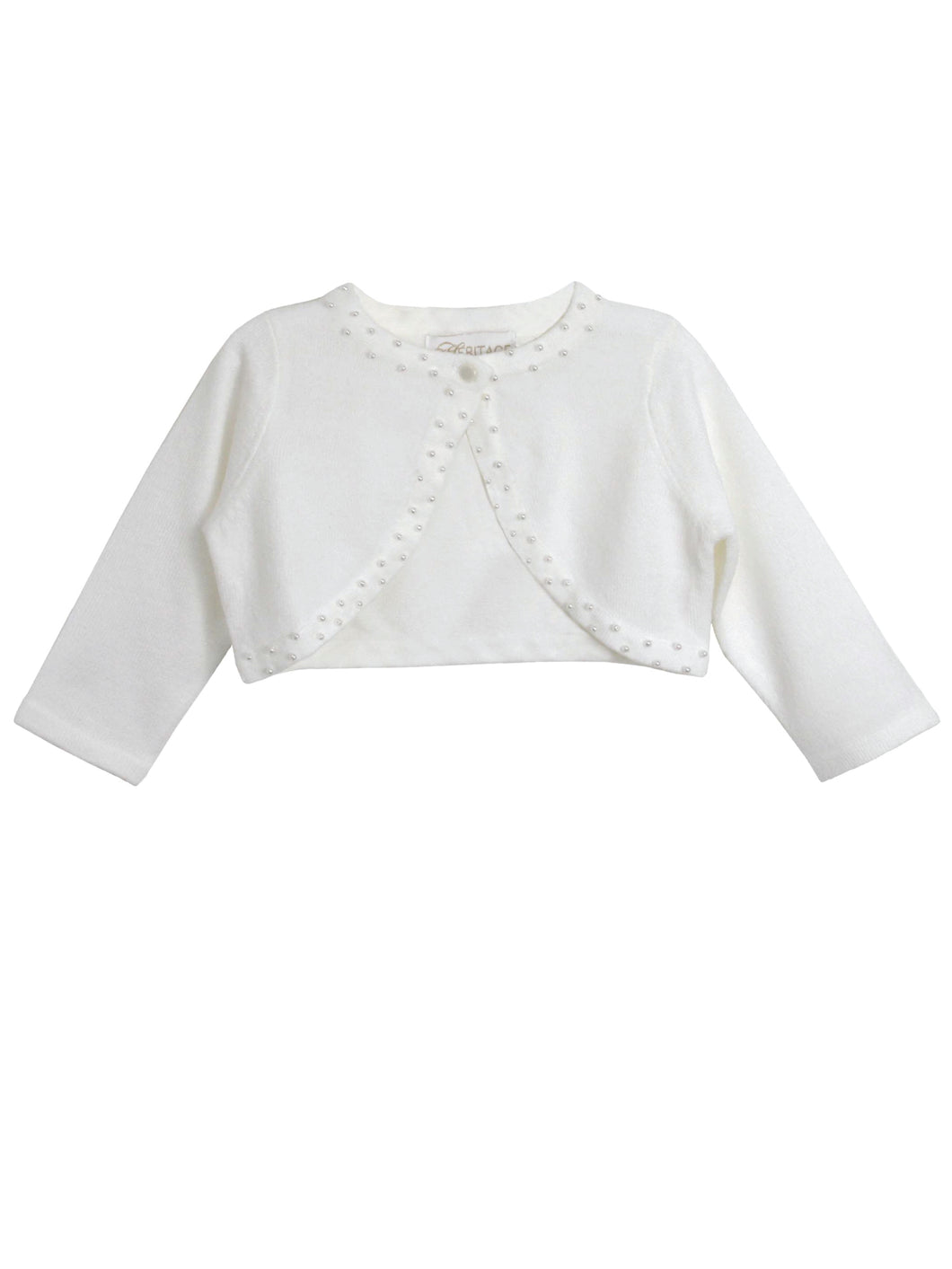 Valentina - Girls Ivory Bolero Cardigan