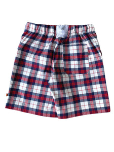 Unisex Red Check Pyjama Lounge shorts