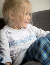 Load image into Gallery viewer, Girls Blue Morgan Check Traditional Cotton Pyjamas