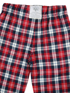 Unisex 'Curtis' Red Navy Check Lounge Pants