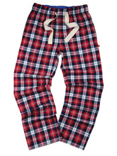 Load image into Gallery viewer, Unisex &#39;Curtis&#39; Red Navy Check Lounge Pants