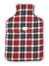Load image into Gallery viewer, Red Check Hot Water Bottle Cover