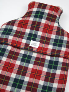 Red Check Hot Water Bottle Cover