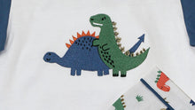 Load image into Gallery viewer, Jersey Dinosaur Print Summer Pyjamas.