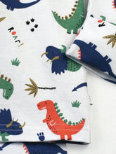 Load image into Gallery viewer, Baby Boys 2 Piece Pyjama Set -  Dinosaur Print with Scratch Mitts