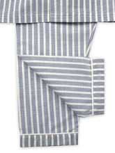 Load image into Gallery viewer, Blue &amp; White Stripe Boys Traditional Pyjamas