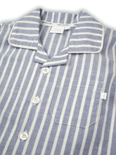 Load image into Gallery viewer, Blue &amp; White Stripe Boys Traditional Pyjamas