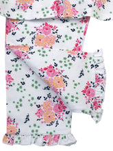 Load image into Gallery viewer, Pink Floral Bouquet Traditional Girls Pyjamas