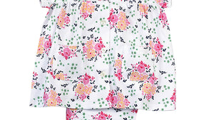 Pink Floral Bouquet Traditional Girls Pyjamas