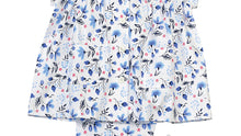Load image into Gallery viewer, Blue Floral Traditional Girls Pyjamas.