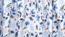 Load image into Gallery viewer, Blue Floral Cotton Short Sleeve Nightdress