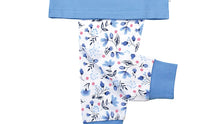 Load image into Gallery viewer, Summer Blue Floral Cat Skinny Fit Pyjamas