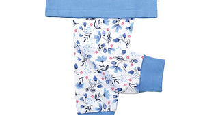 Summer Blue Floral Cat Skinny Fit Pyjamas