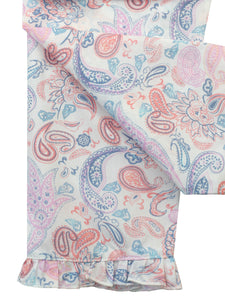 Lilac Woven Paisley Print Traditional Pyjamas for Girls