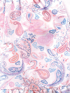 Pretty paisley print crisp cool cotton summer girls pyjamas