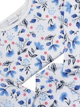 Load image into Gallery viewer, Baby Girls Blue Floral Pyjama Set with Scratch Mitts