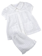 Load image into Gallery viewer, Off White Embroidery Anglaise Girls Shortie Pyjamas