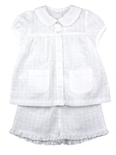 Load image into Gallery viewer, Off White Embroidery Anglaise Girls Shortie Pyjamas