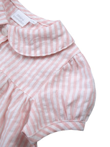 Seersucker Pink and White Stripe Summer Pyjamas