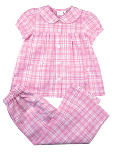 Pink and White Check Summer Pyjamas