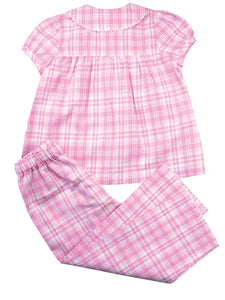 Pink and White Check Summer Pyjamas