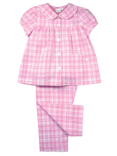 Pink and White Check Summer Pyjamas