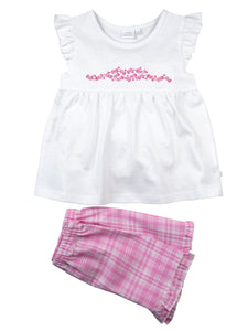 Pink / White Check Shortie Pyjamas