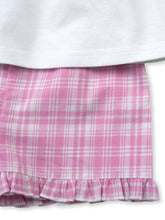Load image into Gallery viewer, Pink / White Check Shortie Pyjamas