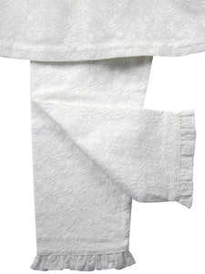 Girls Vanilla White Cotton PJ set