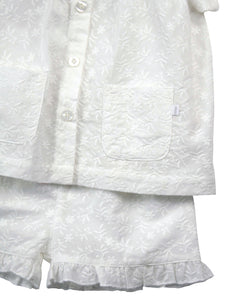 Girls Vanilla White Shortie PJ set
