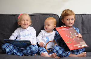 Boys Blue Check Traditional Pyjama Set