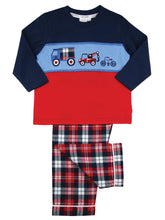 Load image into Gallery viewer, Boys Panelled Vehicles Cotton Pyjamas .