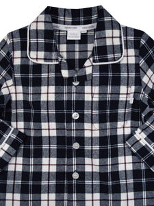 Navy Kelby Check Boys Traditional Pyjamas