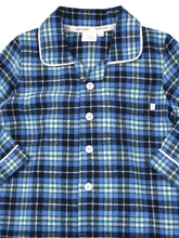 Load image into Gallery viewer, Boys Blue Check Traditional Pyjama Set