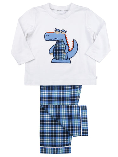 Cute Crocodile Morgan Check Boys Pyjamas