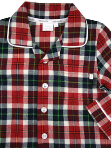 Boys Red Check Traditional Pyjamas