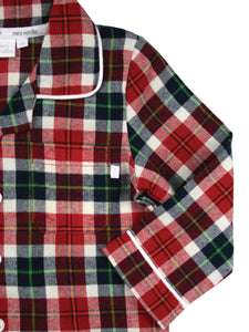 Boys Red Check Traditional Pyjamas