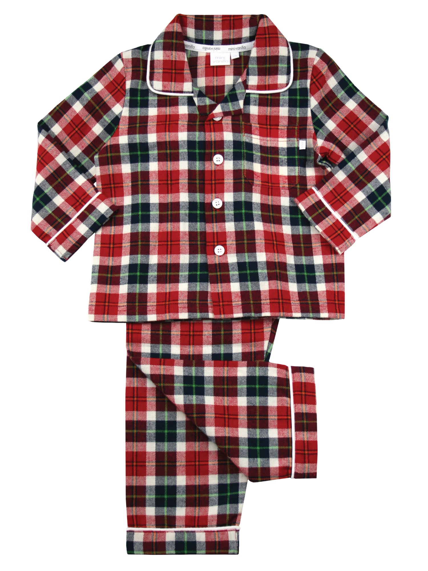 Boys red check pyjamas hotsell