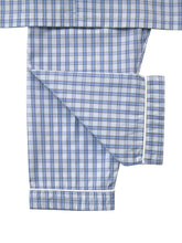 Load image into Gallery viewer, Blue Mini Check Cotton Pyjama Set.