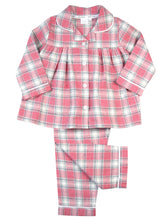 Load image into Gallery viewer, Girls Pink Check Traditional Cotton Pyjamas