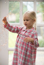 Load image into Gallery viewer, Girls Traditional Pink Check Cotton Night Dress