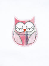 Load image into Gallery viewer, Baby Girls Pink Check PJ Set -  Owl Pyjamas with Scratch Mitts