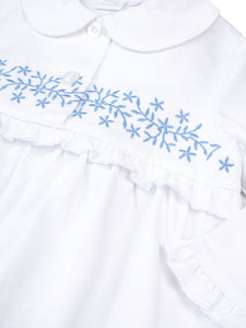 Girls Blue Morgan Check Traditional Cotton Pyjamas