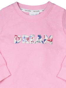 Girls Slim Fit Pink 'DREAM' Pyjamas