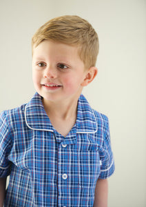 Summer Cotton Blue Traditional Pyjama Sets for Boys