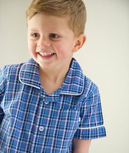 Summer Cotton Blue Traditional Pyjama Sets for Boys