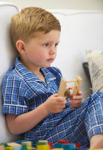 Summer Cotton Blue Traditional Pyjama Sets for Boys