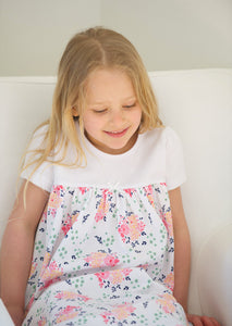 Pink Floral Cotton Short Sleeve Nightgown